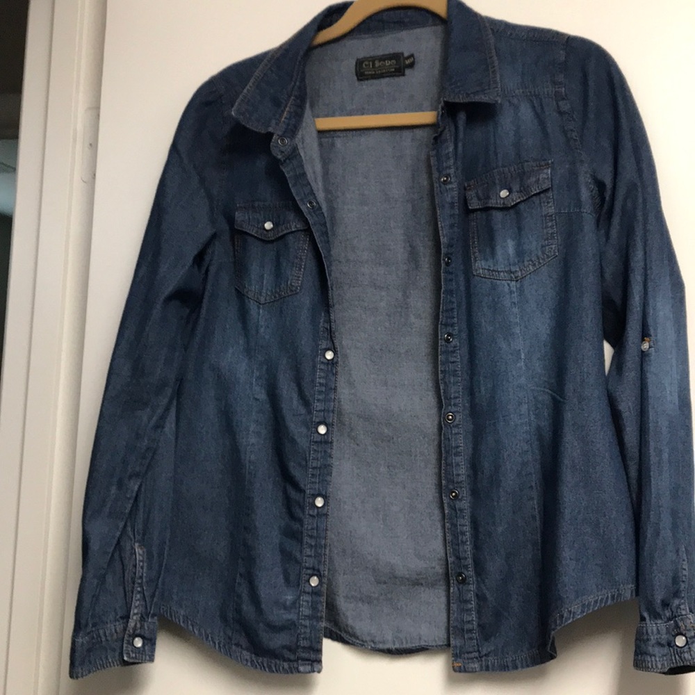 Jean button shirt